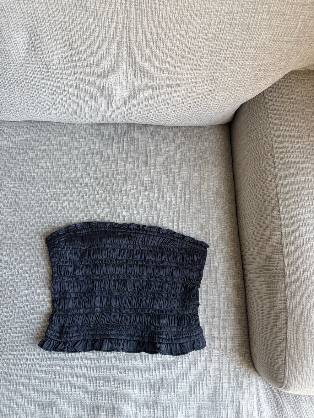 Free People Black Smocked Tube Top